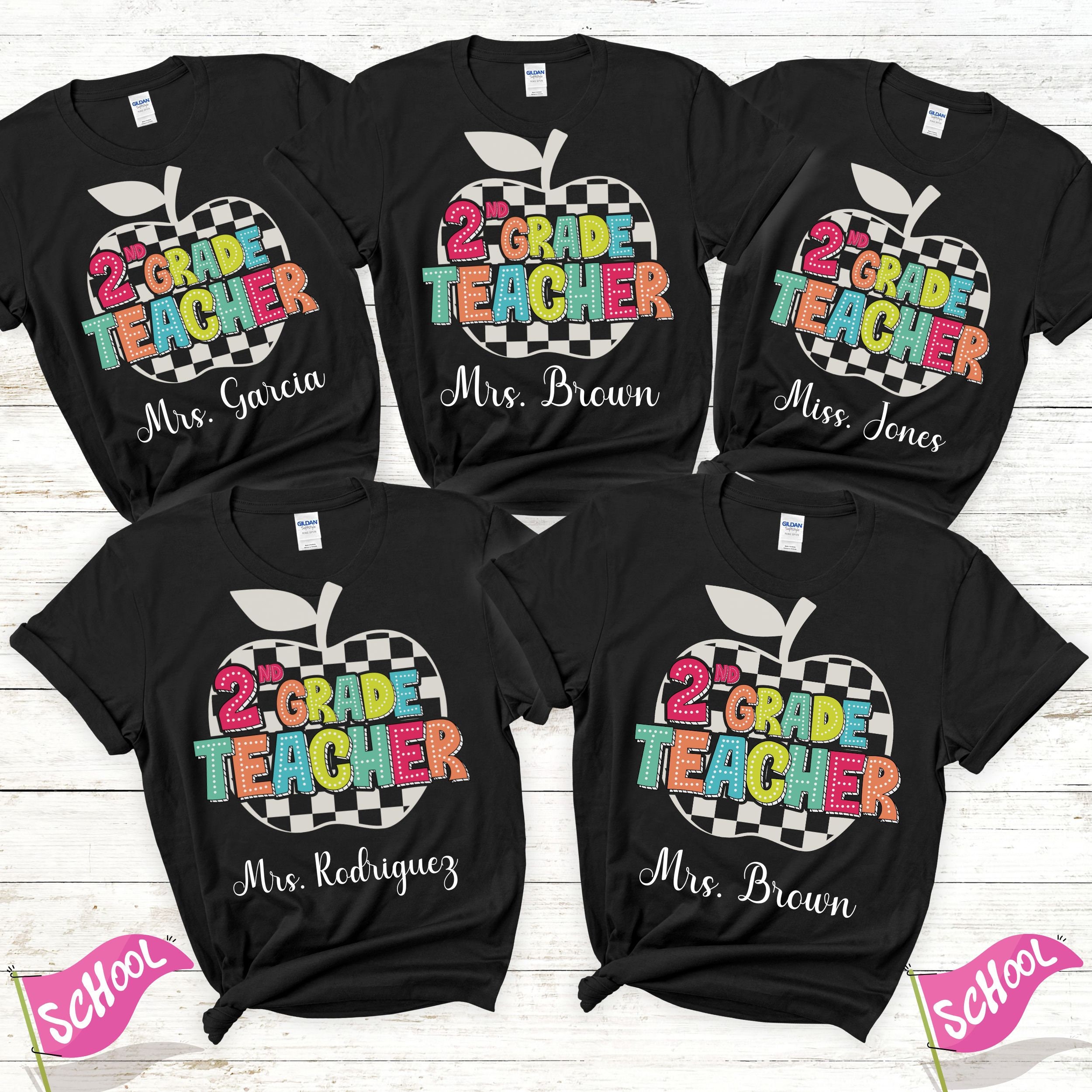 Second Grade Shirt, Retro Second Grade Teacher Shirt, 2nd Grade Team Shirts, Back to School Shirt, Kids First Day of Second Grade Tee