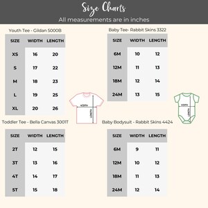 the size chart for a baby boy's bodysuit
