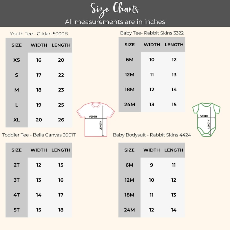 the size chart for a baby boy's bodysuit