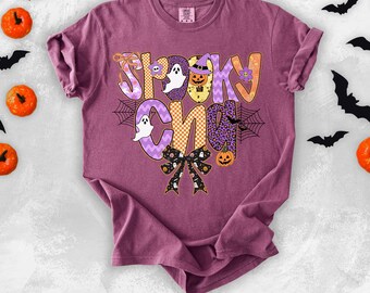 Halloween CNA Nurse Shirt Comfort Colors Cna Nurse Tshirt Spooky Nurse Tee  Fall Nurse T-Shirt Coquette Bow Certified Nursing Assistant Tee