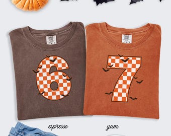6 7 Shirts Comfort colors Shirt Couples Halloween Funny Matching Shirt Trendy Tiktok Halloween Costume Shirt 67 Trend Six Seven Meme Pumpkin