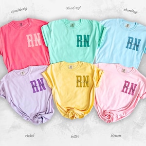 Custom RN Shirt Registered Nurse Comfort Colors Shirt Gift for Nursing Grad Personalized name Registered Nurse RN Tee Nurse Graduation Gift
