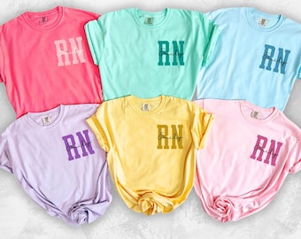 Custom RN Shirt Registered Nurse Comfort Colors Shirt Gift for Nursing Grad Personalized name Registered Nurse RN Tee Nurse Graduation Gift