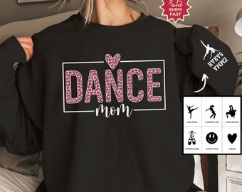 Personalized Dance Mom Sweatshirt, Custom Dancer shirt Gift for Dance Mom with Kids names Dancing Crewneck for Mothers Day Dance Competition