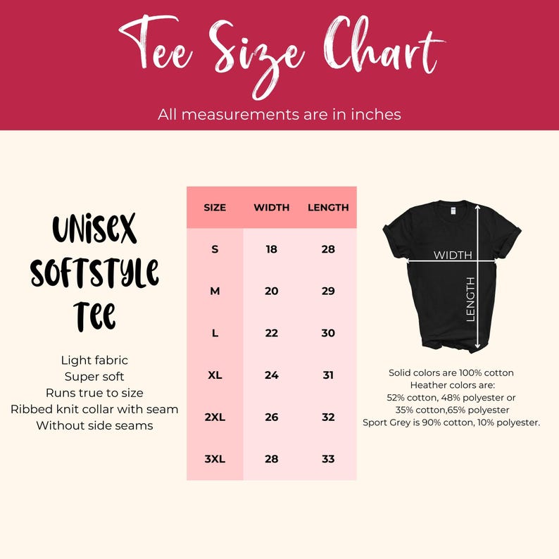a t - shirt measurements guide for a tee shirt