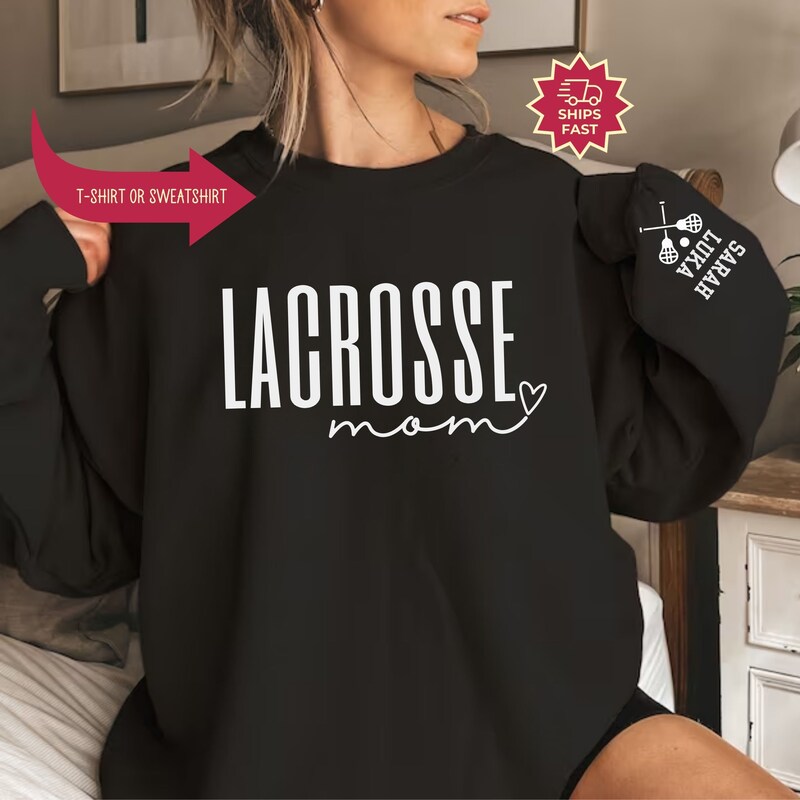 Lacrosse Mama Glitter Hoodie
