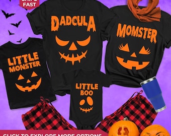 Halloween Couple Sweatshirts, Matching Halloween Family shirts, Mom Dad Baby Toddler Shirt, Kid Halloween Party Shirt, group halloween shirt