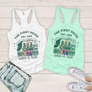 The first Pride Was a Riot Tank Top EST 1969 Pride month Gay pride TankTop Lesbian pride Bi pride Equality Tank Subtle pride Ally GiftGGT013