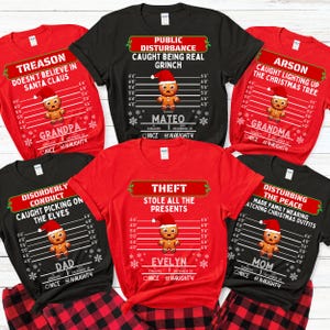 Family Christmas Shirt, Group Matching Christmas outfits, Funny Inmate Christmas Party Tees, Matching Family Christmas Shirts, Inmate Tees