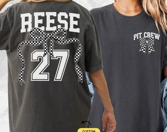 Personalized pit crew shirts racing gift Custom Pit Crew comfort colors shirt race car racing shirt race car gift racing shirts for GGC291