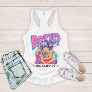 Bisexual pride Tank Top Bi Tank bi pride Subtle pride Tank Top bisexual shirt Punny Shirt Retro Pride Shirt Anime Girl Tank Top Gift GGT006