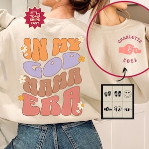 Customized God Mother Sweatshirt with Kid Names, In My GodMother Era Shirt, Godmother Gift, Godmother Proposal Crewneck Mother&#39;s Day Gift