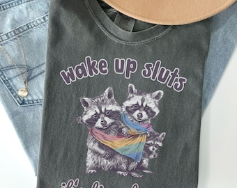 Lesbian funny shirts racoon shirt gay lesbian queer tee human rights shirts gay pride shirt pride month queer shirt funny gay pride GGC132