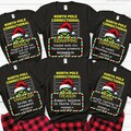 Matching Family Christmas Pajama Shirts, North Pole Correctional, Funny Group Christmas Pajamas, Custom Christmas Tees, Matching Family Tees