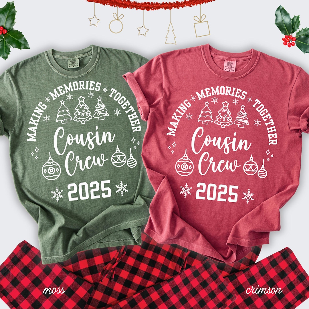 Matching Cousin Crew Christmas Pajamas Comfort Colors Christmas Family ...