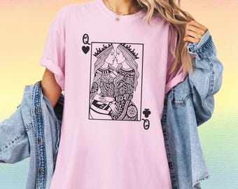 Sapphic shirt Lesbian Shirt oversized comfort color shirt Wlw Pride Tshirt lesbian gift sapphic gift queer shirt subtle lesbian tee GGC183
