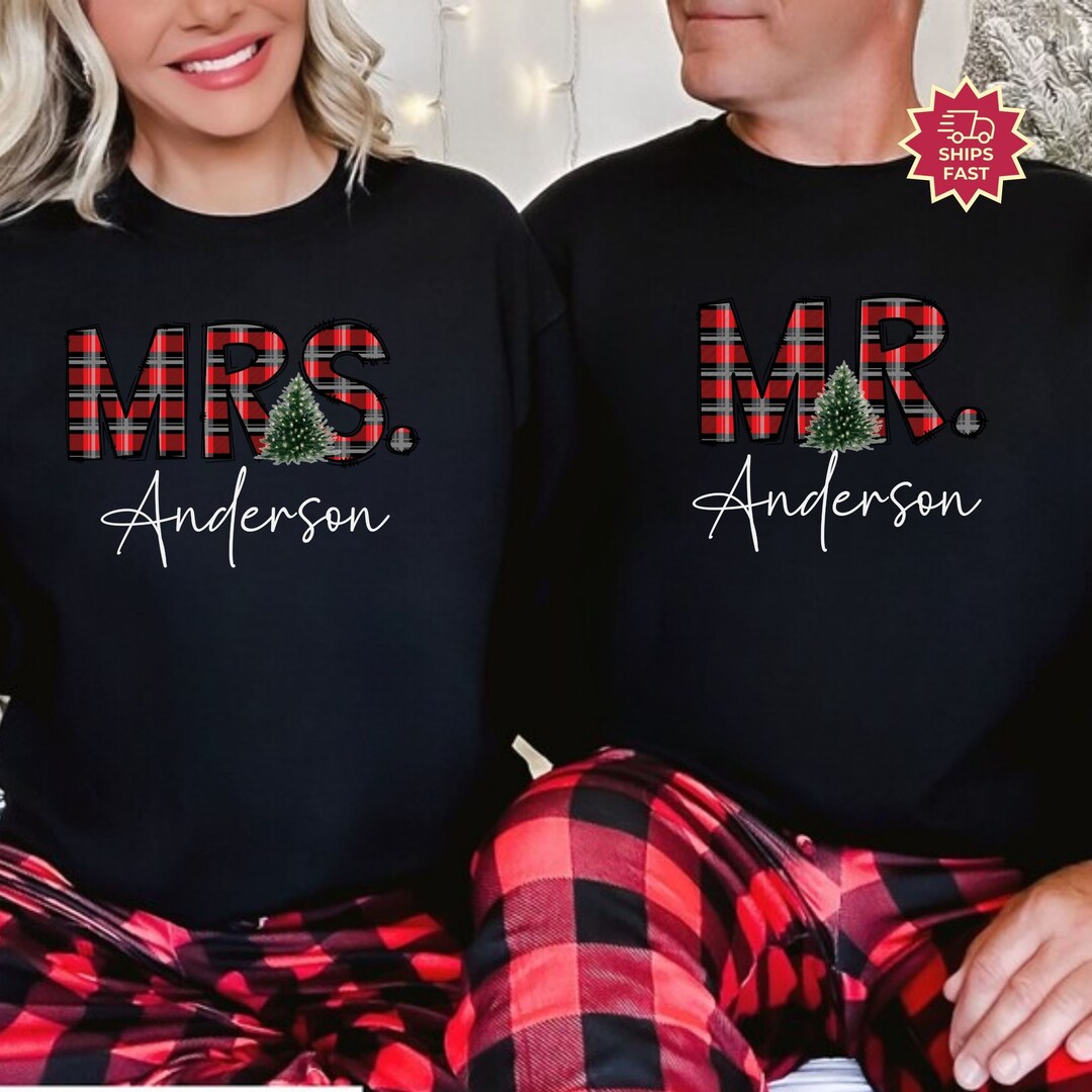 Couples Christmas Pajamas Ugly Christmas Sweater Couple Matching ...