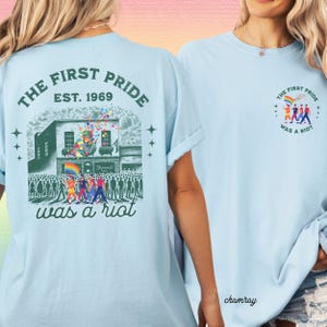 The first Pride Was a Riot Shirt, EST 1969, Pride month Gay pride shirt Lesbian pride Bi pride Equality shirt Subtle pride shirt Ally GGC317