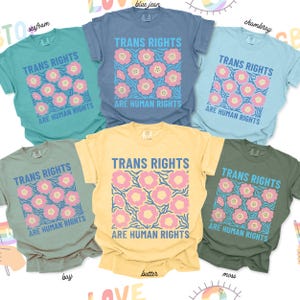Trans pride T-shirt Ftm trans Shirt Floral trans lgbt pride queer Tee trans lgbt trans queer gay bisexual gay trans gift nonbinary teeGGC268