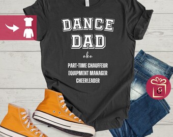 Camiseta de dança para o papai, presente para o pai dançarino, camiseta exclusiva para o papai, presente de Natal para o Dia dos Pais