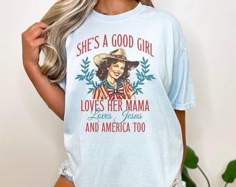 She's a Good Girl Social Club Shirt, American babe 4th of july shirt, merica shirt, christian 4th of july shirt, funny 4th of july shirt,