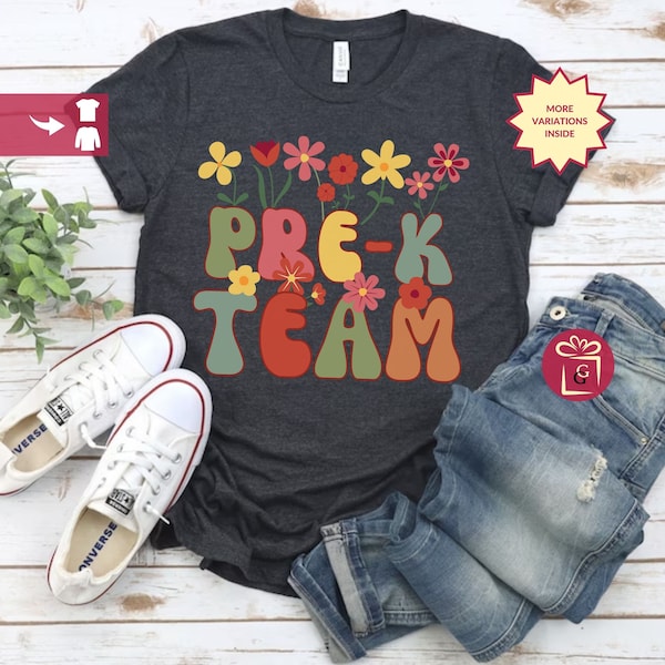 Preschool Teacher Shirt Back to School First Day Tee Pre- K Dream Team Shirt Retro Preschool Teacher Gift Pre-Kinder Group Shirt for teacher