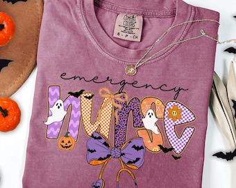 Halloween emergency nurse shirt ER Nurse Comfort Colors Shirt Emergency Department Nurse Shirt Halloween ED Nurse Shirt Halloween Gift Nurse
