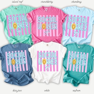 Social Worker Shirt Comfort Colors Social Worker Gifts Social Worker TShirt Gift For Social Worker School Counselor Therapist Shirt MSW LSW