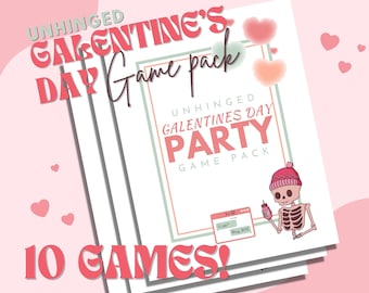GALENTINE'S DAY GAMES - Galentine's Day Downloadable Game Pack - Digital Download - Valoween - 21+ - Unconventional Adult Games - Unhinged