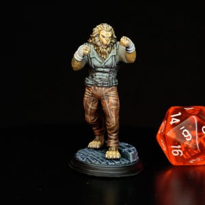 Leonin Brawler | Dungeons and Dragons | Painted Miniature