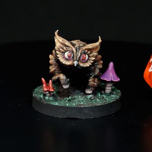 Painted Miniature |  Owl Bear Cub | Dungeons and Dragons |