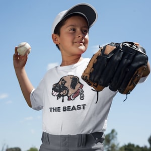 Bestia, Sandlot Baseball, Młodzieżowa koszulka baseballowa, Koszulka Sandlot