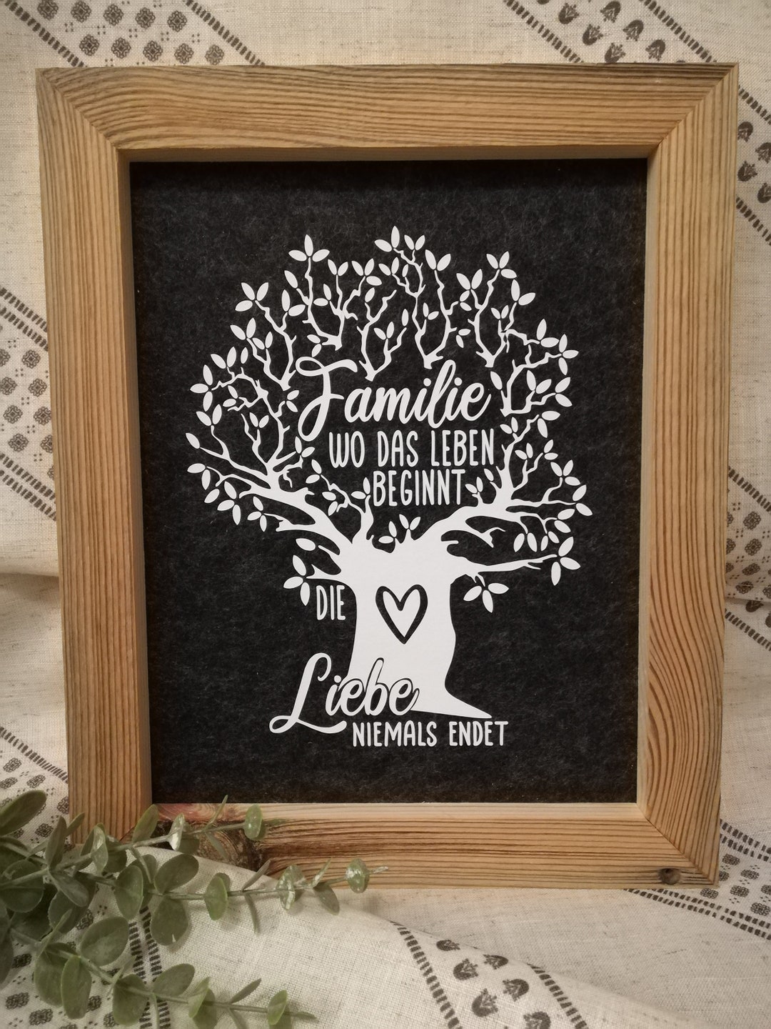 Netter Spruch Familie Altholzrahmen Etsy.de
