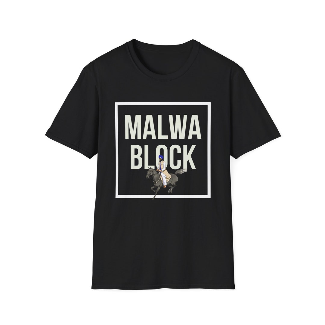 Malwa Block Punjabi T Shirt Softstyle Uni-sex - Etsy UK