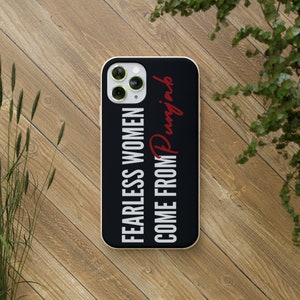 Fundas biodegradables Punjabi para iPhone, regalos para ella