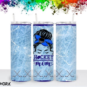 HOCKEY MOM 20oz TUMBLER Wrap png, Mom, Digital Download, #Momlife, Mother's Day, Hockey, 20oz skinny tumbler wrap, png