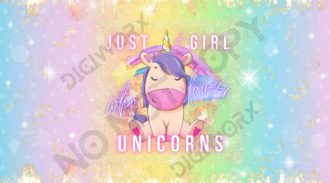 UNICORN Kids Dual Lid Sippy Cup 12oz TUMBLER Wrap Png, Digital Download