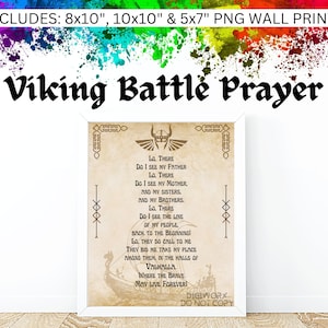 Viking Battle Prayer Lo There. Digital Print, 8x10, 10x10, 5x7, Instant