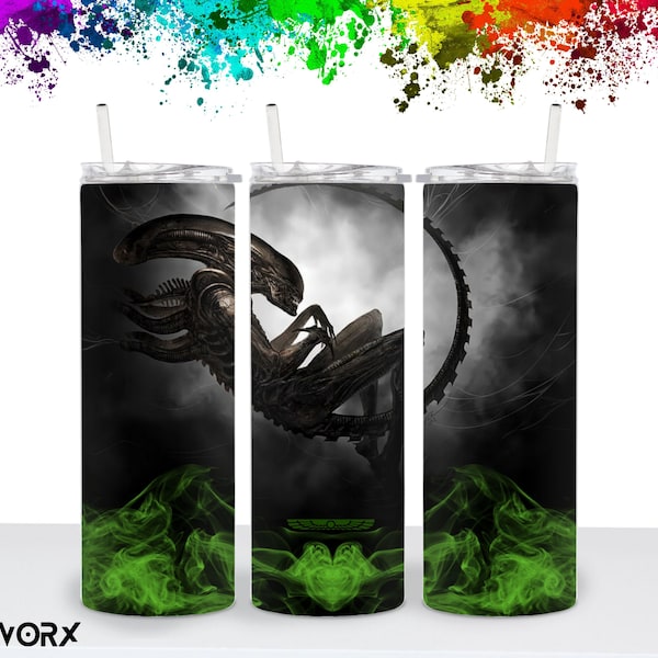 ALIEN XENOMORPH 20oz Tumbler Wrap, ALIENS Tumbler Wrap png, Alien Movie, Aliens Movie, Digital Download, Instant png