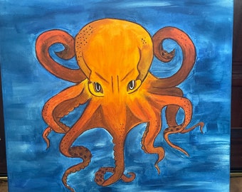 タコのキャンバス画