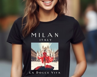 Milano Millan Shirt, Italian Trendy T-shirt, Milano Cute Shirt, Stylish Italy Fashion T-shirt, Traveling in Milano, Vacation in Italy Shirt.