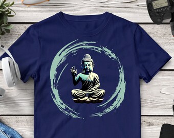 Vintage Buddha Graphic T-Shirt, Zen Yoga Shirt