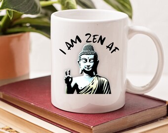 Graphic Art Buddha Mug, Buddhist Cup, Yoga Mugs, Buddha Coffee Mug, Cool Funny Buddha Mugs.