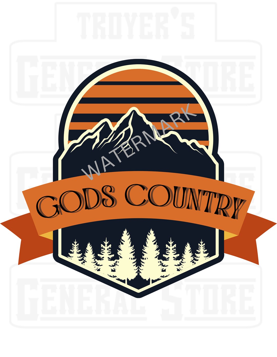 Gods Country Mountain PNG SVG Clip Art Etsy
