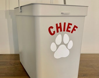 Personalized Pet Food Container (~25 lbs)