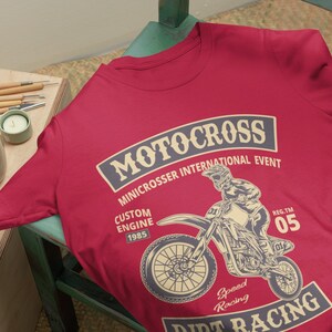 Minicrosser T-shirt, Moto Cross Dirt Racing T-shirt, Dirt Track Racer T-shirt, Moto Racer Shirt, Speed Racing T-shirt, Motorcycle Apparel