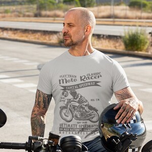 Moto Racer T-shirt, Motorcycle Style T-Shirt, Vintage Motorbike Shirt, Retro Motorcycle T-shirt, Biker Life Shirt, Motorcycle Apparel