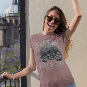 T-shirt Cafe Racer - BSA Triumph Triton Motorcycle Custom Moto Retro AJS Biker e