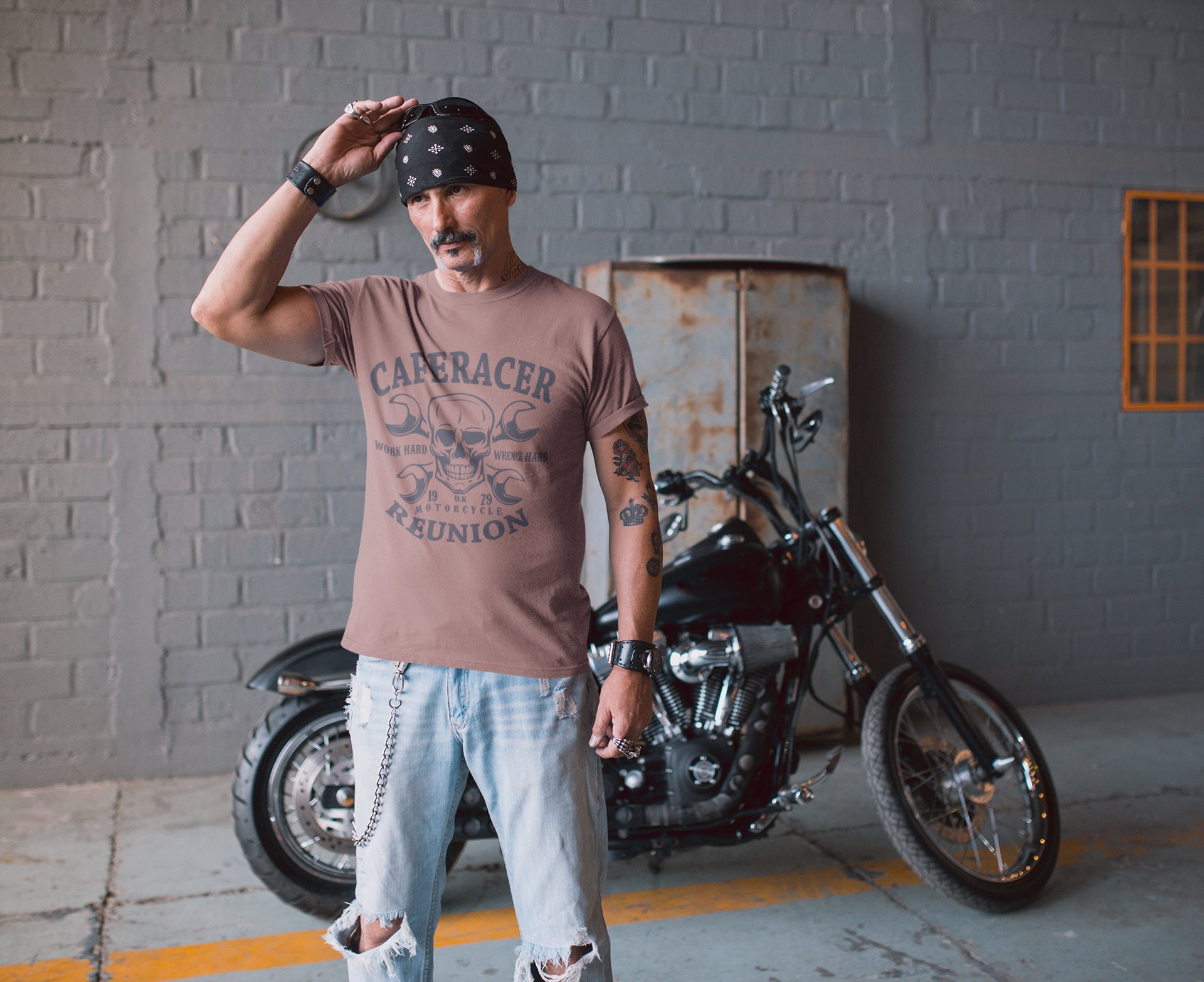 Classic Cafe Racer Motorcycle T-shirt, Moto Racer Shirt, Biker Chick ...