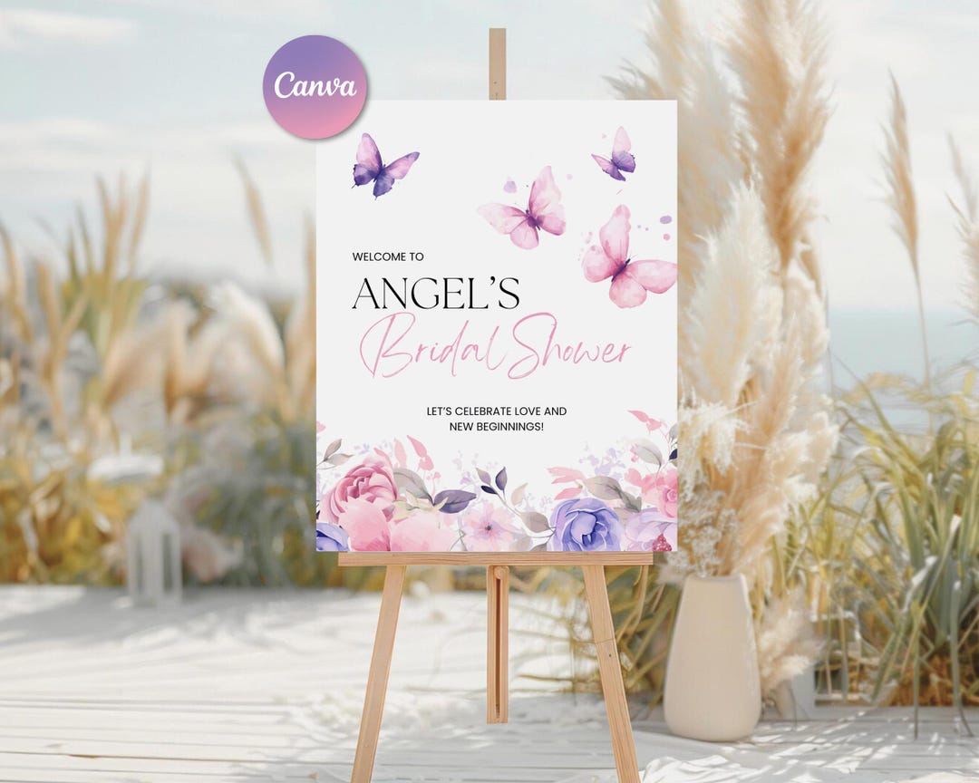 Welcomesign Bmp Welcome Sign, Floral Bridal Shower Template, Wedding Templates ...